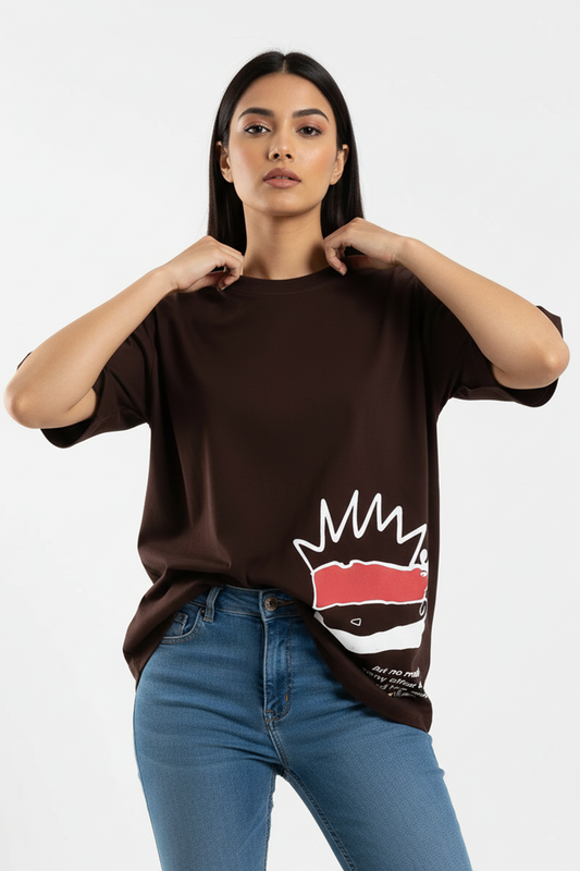 Gojo Saturo Brown Oversized Couple T-shirt