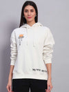 Women’s White Oversized Graphic Hoodie