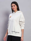 Women’s White Oversized Graphic Hoodie