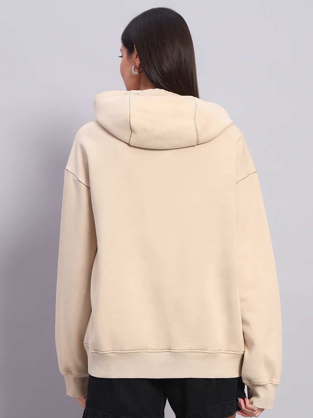 Women’s Beige Acid Wash Hoodie