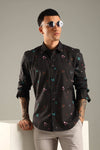 Black Printed Casual Shirt