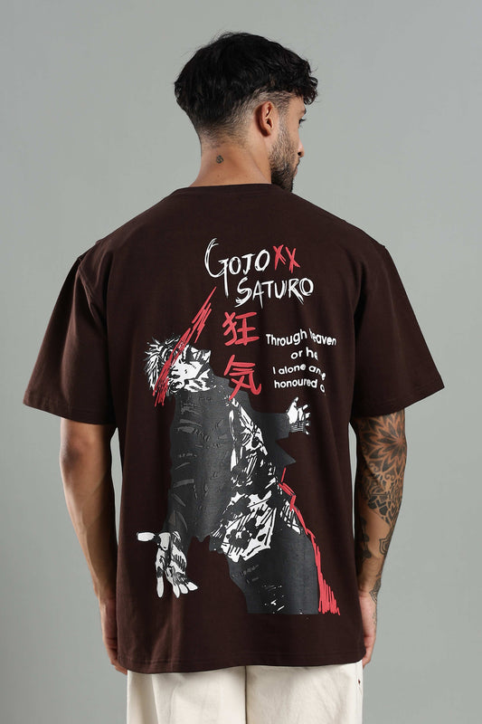 Gojo Saturo Brown Oversized T-shirt