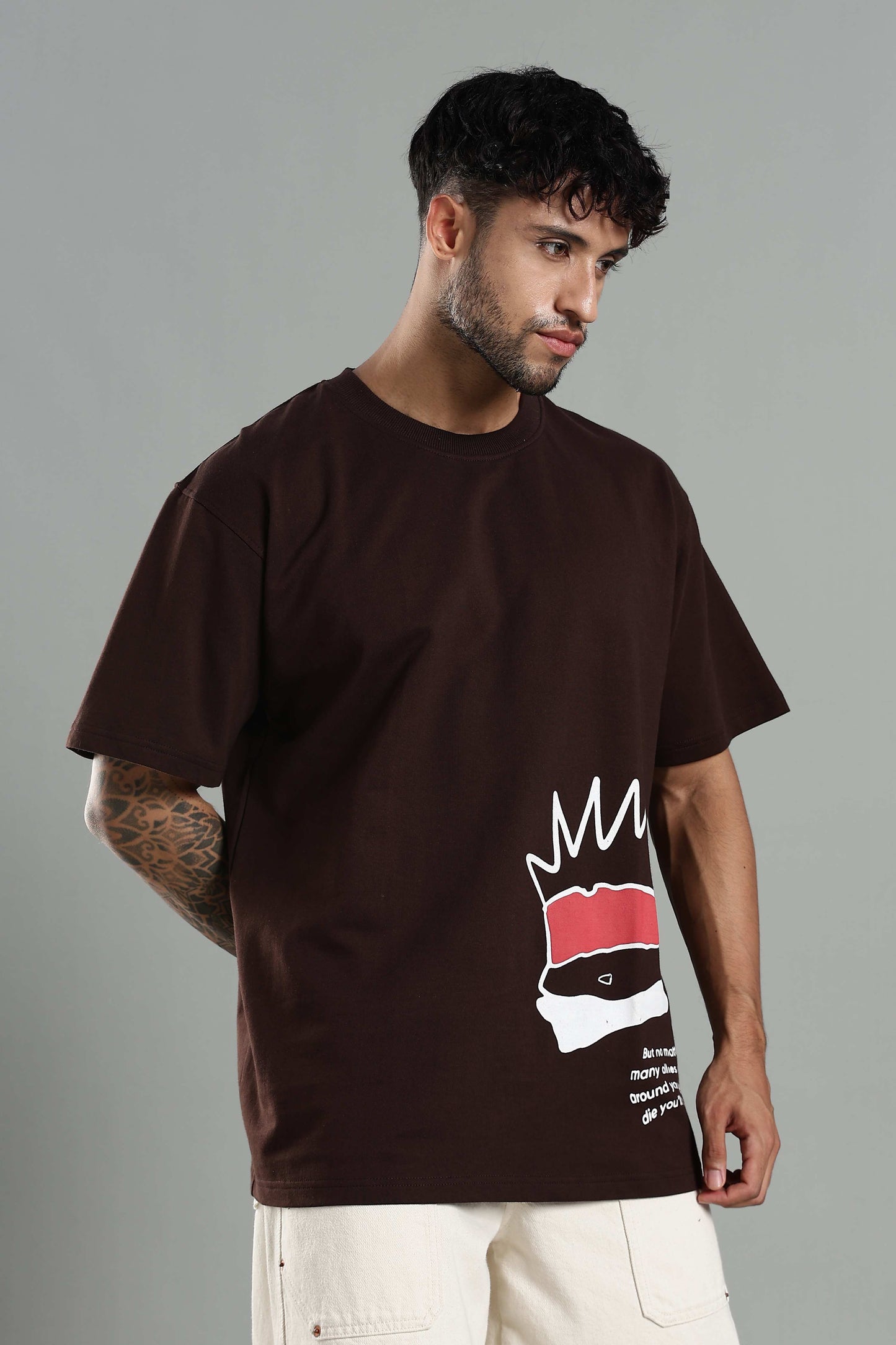 Gojo Saturo Brown Oversized T-shirt