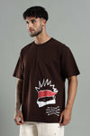 Gojo Saturo Brown Oversized T-shirt