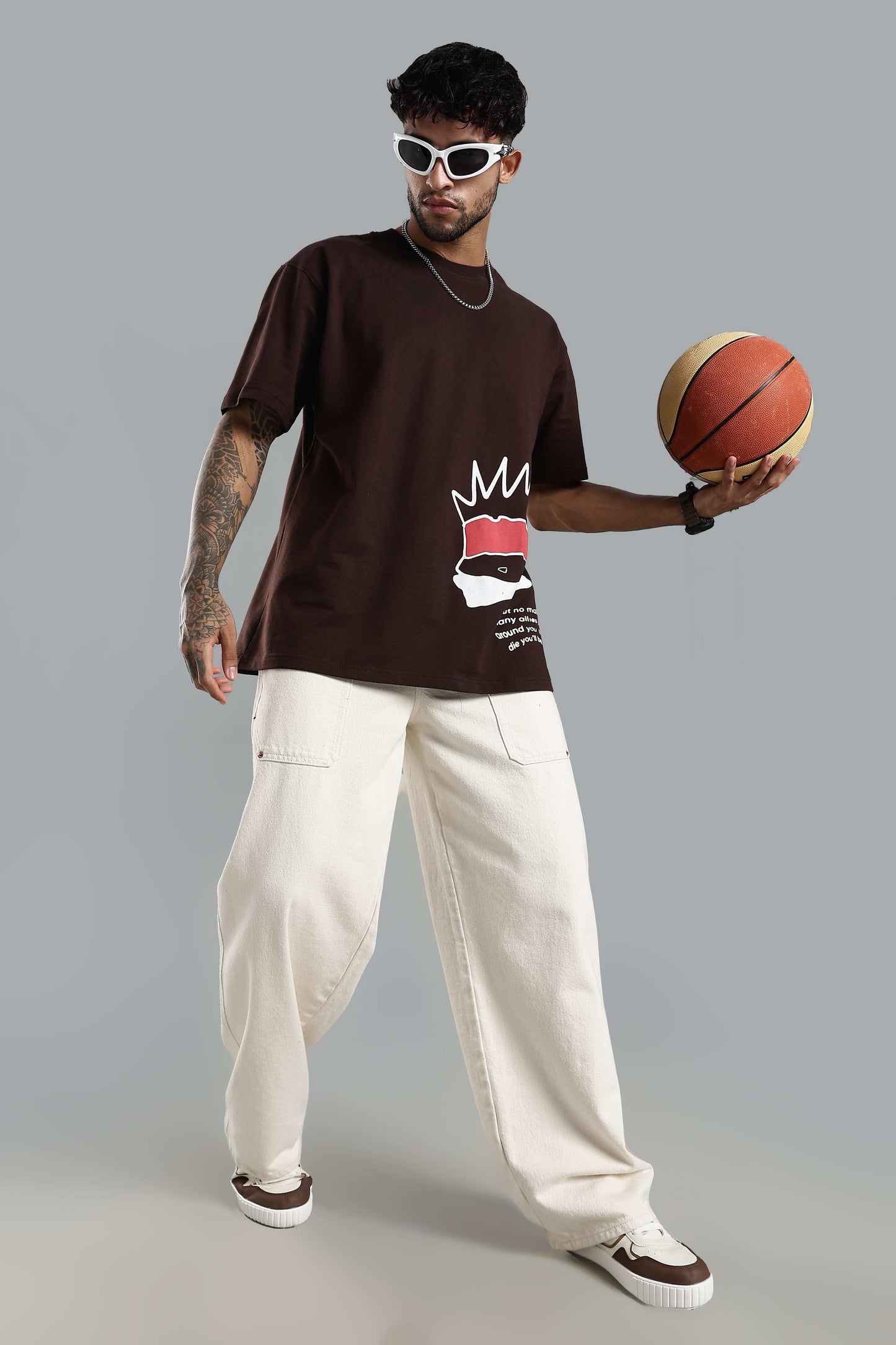 Gojo Saturo Brown Oversized T-shirt
