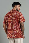 Tropical Print Cuban Collar Shirt