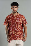 Tropical Print Cuban Collar Shirt