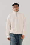 Essential White Zipper Sweatshirt
