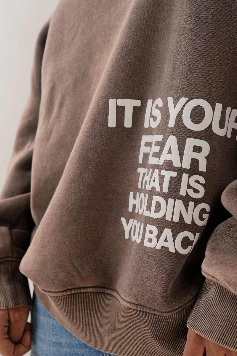 Support Punk Brown Acid Wash Hoodie (Mens)