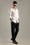 White Printed Casual Shirt