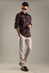 Dark Blurred Floral Printed  Shirt
