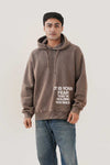 Support Punk Brown Acid Wash Hoodie (Mens)