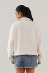 Essential White Zipper Sweatshirt