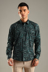 Dark Teal Printed Shirt