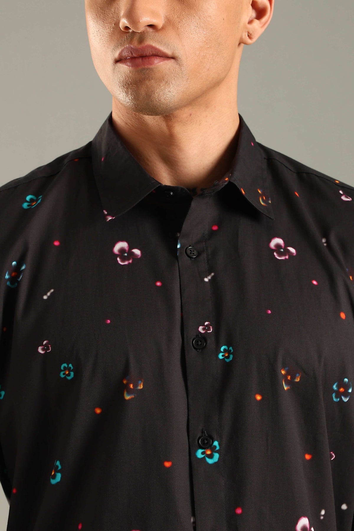 Black Printed Casual Shirt