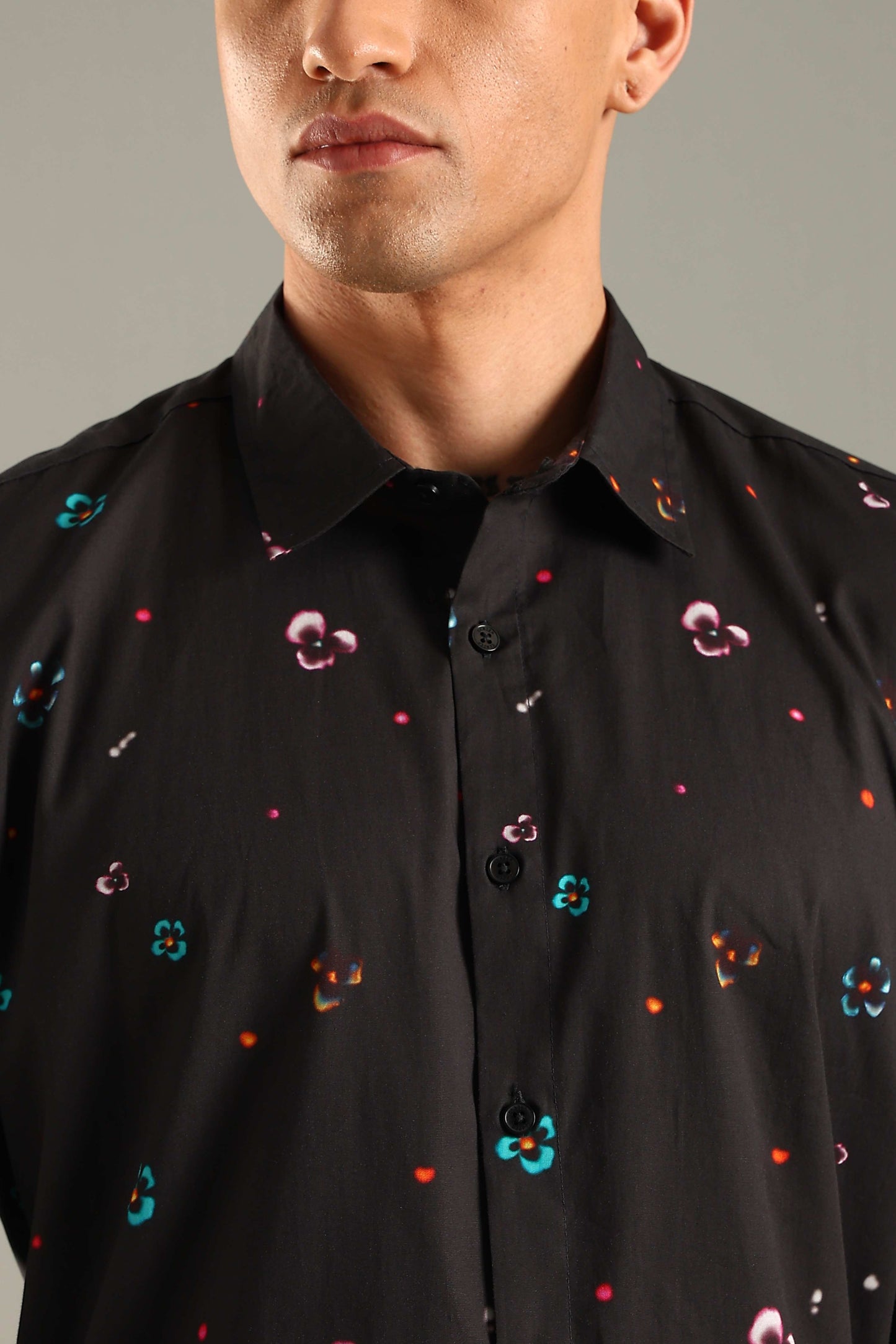 Black Printed Casual Shirt