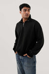 Essential Black Zipper Sweatshirt