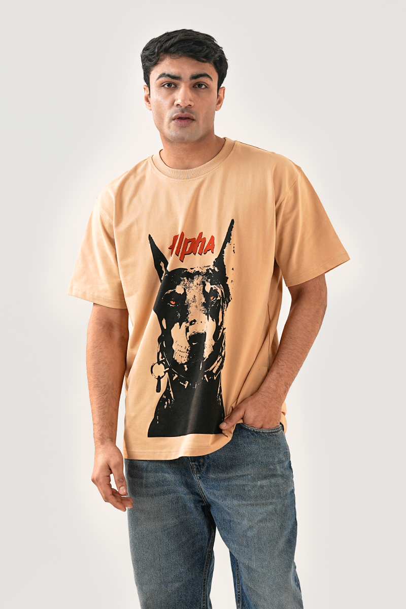 Alpha Beige Oversized T-shirt