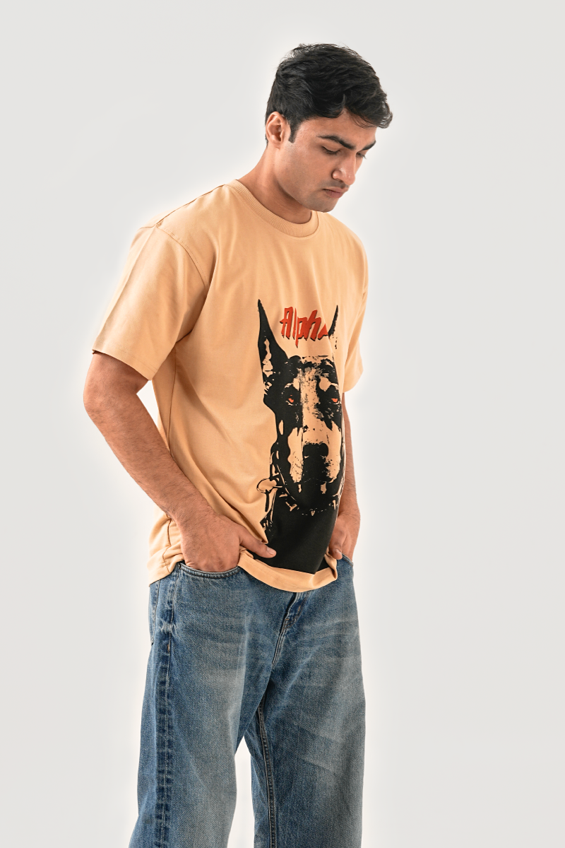 Alpha Beige Oversized T-shirt