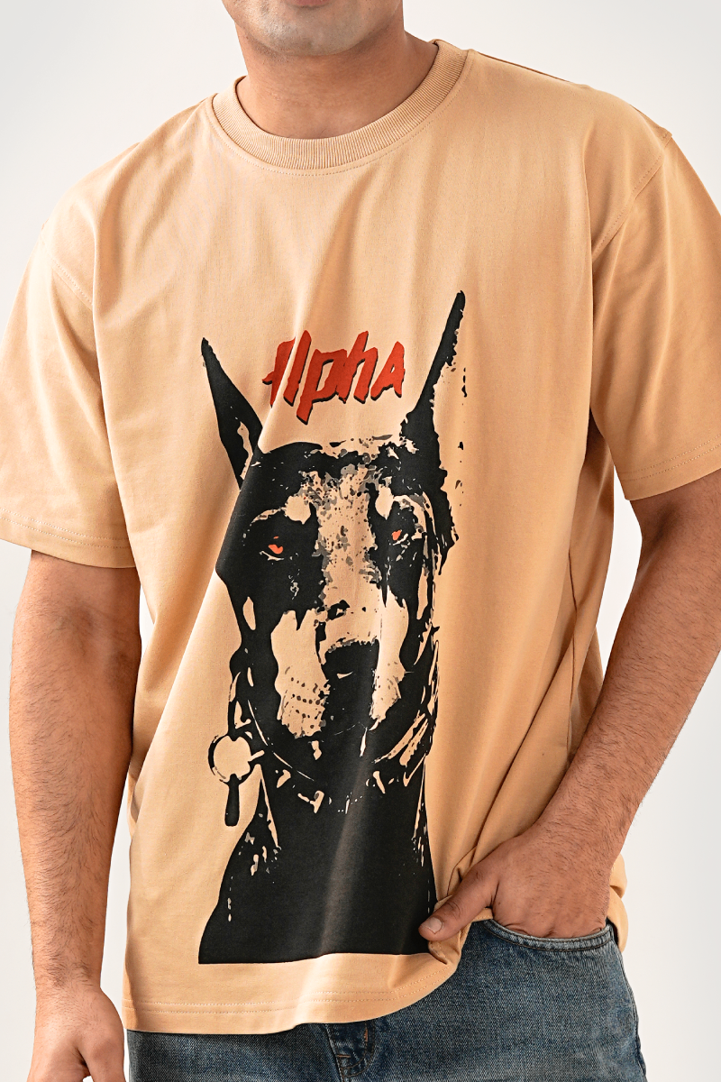 Alpha Beige Oversized T-shirt