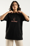 Trust Who Black Oversized Couple T-shirt