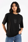 Off Limit Black Oversized Couple T-shirt