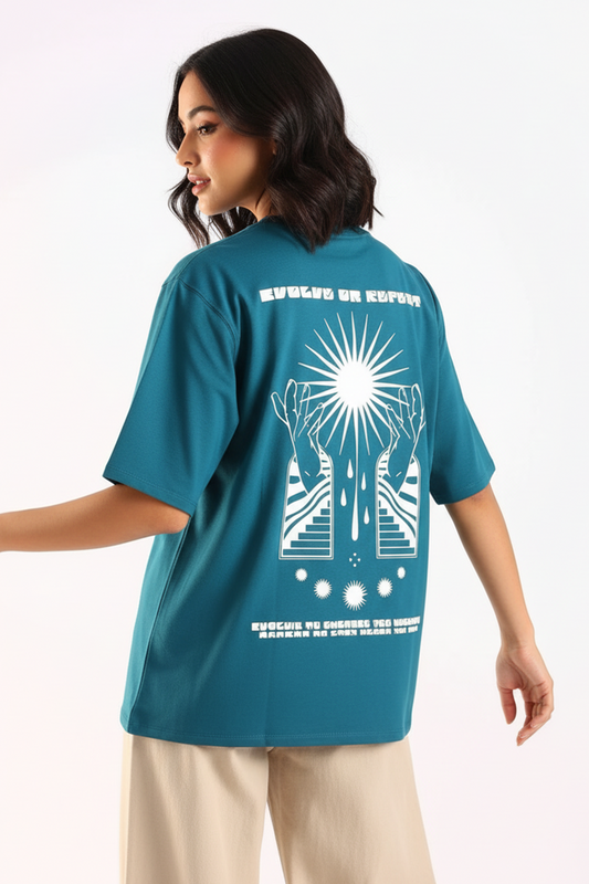 Evolve On Repeat Airforce Oversized Couple T-shirt