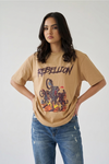 Rebellion Beige Oversized Couple T-shirt