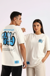 Emotionally Clumsy White Oversized Couple T-shirt