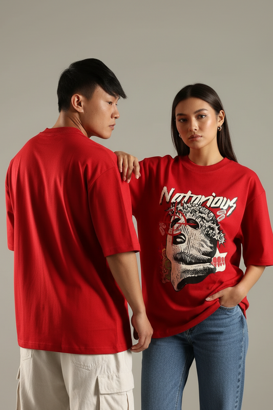 Notorious Red Oversized Couple T-shirt