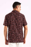 Black Floral Printed Half Sleeve Shirt