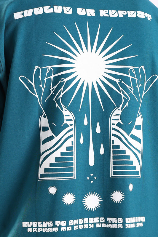 Evolve On Repeat Airforce Oversized T-shirt