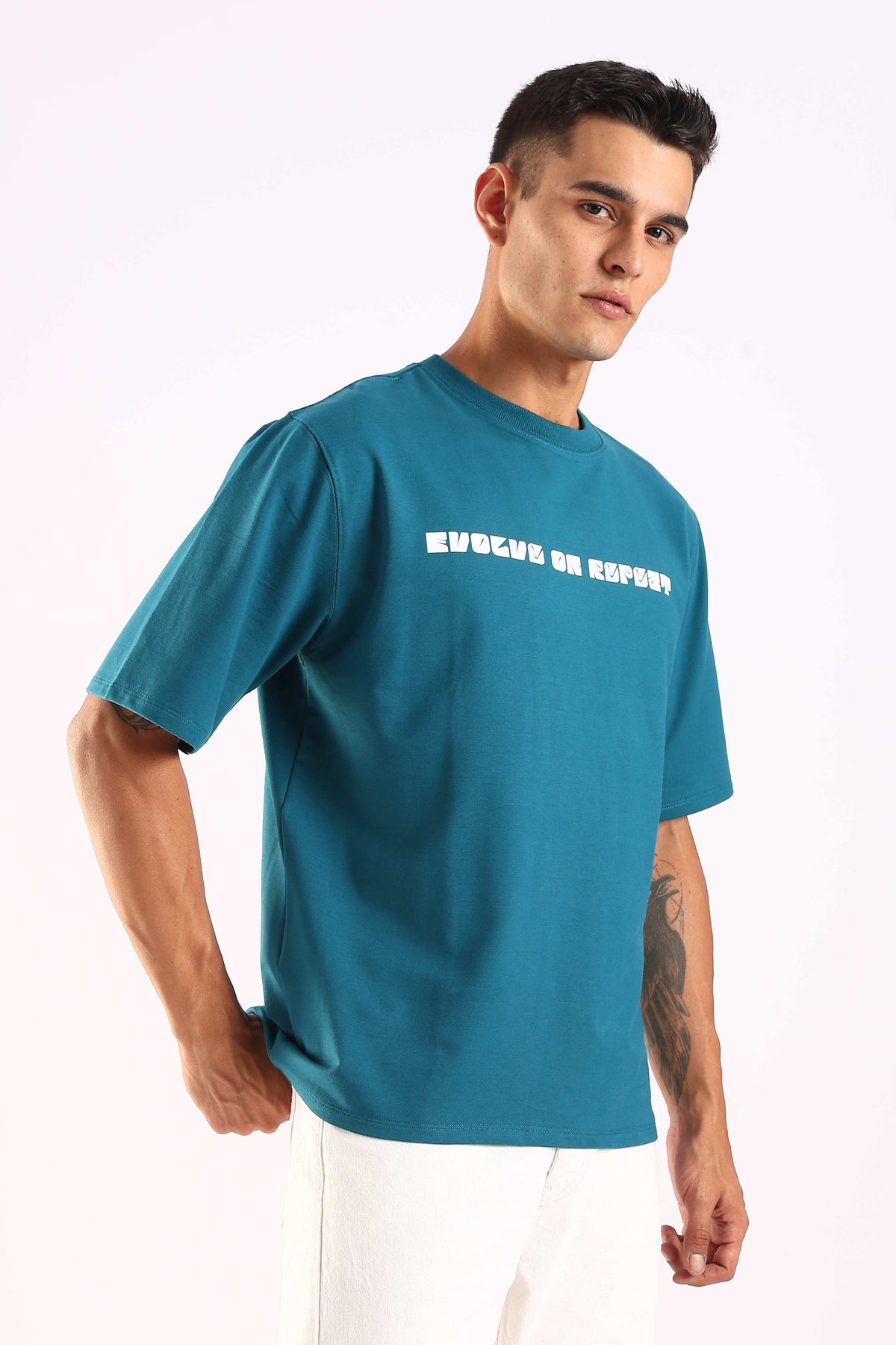 Evolve On Repeat Airforce Oversized T-shirt