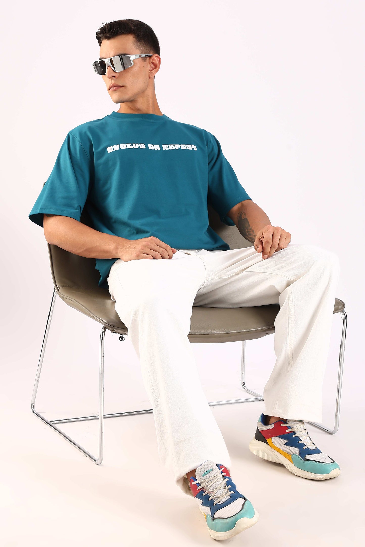 Evolve On Repeat Airforce Oversized T-shirt