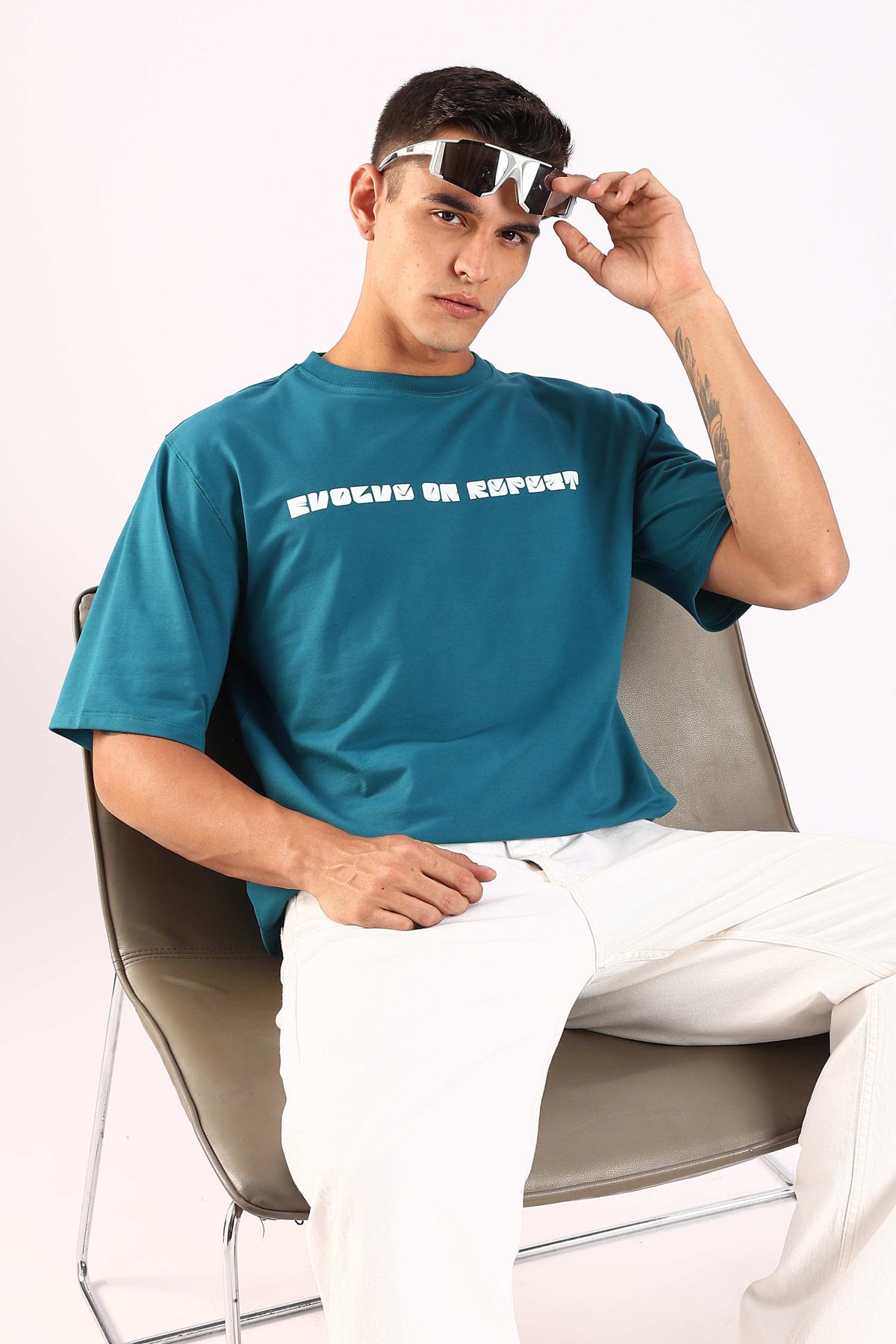 Evolve On Repeat Airforce Oversized T-shirt