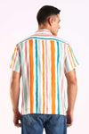 Multicolor Stripe Half Sleeve Shirt
