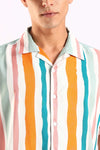 Multicolor Stripe Half Sleeve Shirt