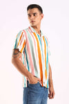 Multicolor Stripe Half Sleeve Shirt