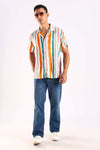 Multicolor Stripe Half Sleeve Shirt