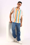 Multicolor Stripe Half Sleeve Shirt