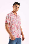 Abstract Multicolor Print Half Sleeve Shirt