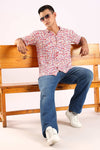 Abstract Multicolor Print Half Sleeve Shirt