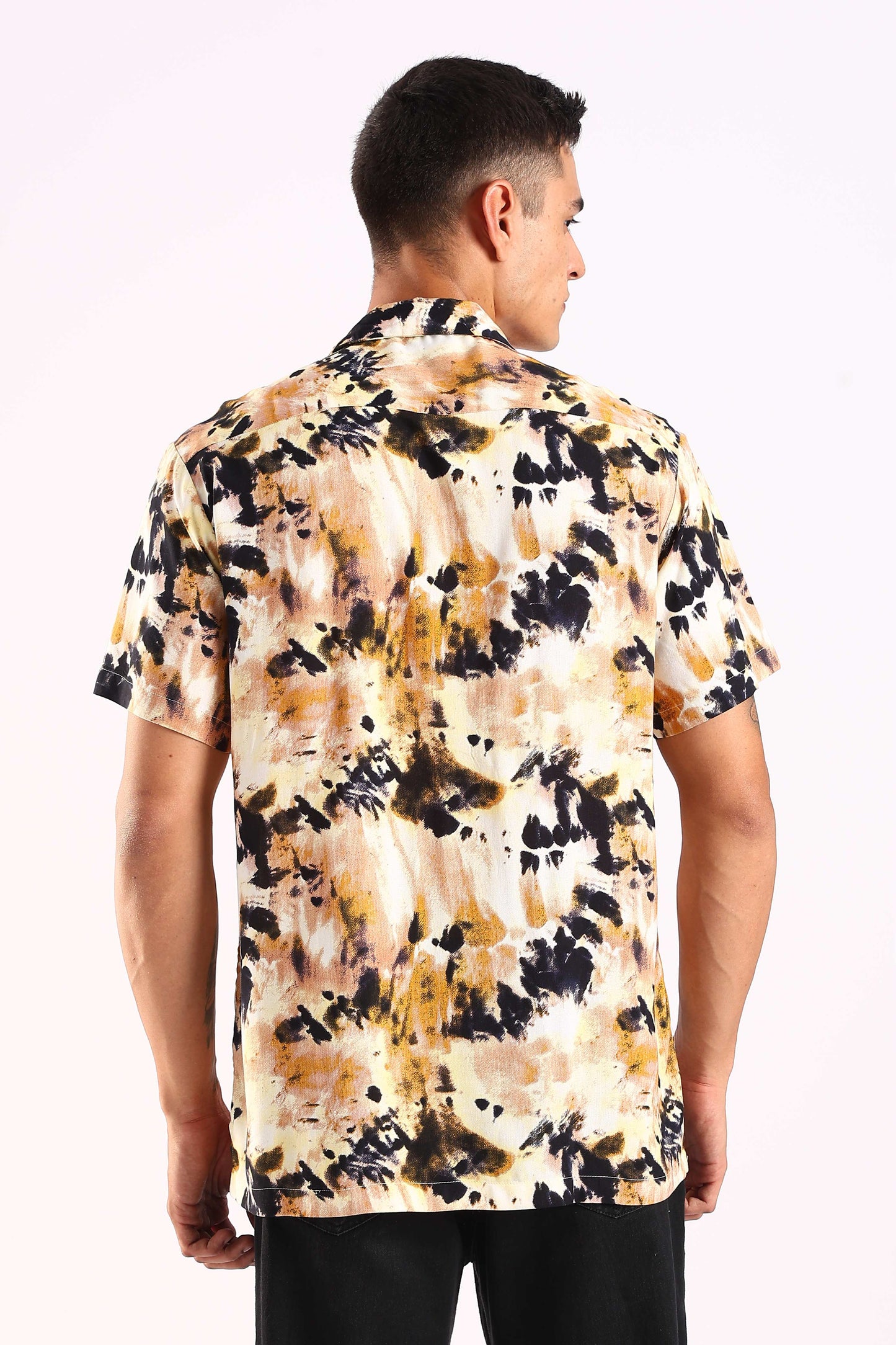 Abstract Tie-Dye Half Sleeve Shirt