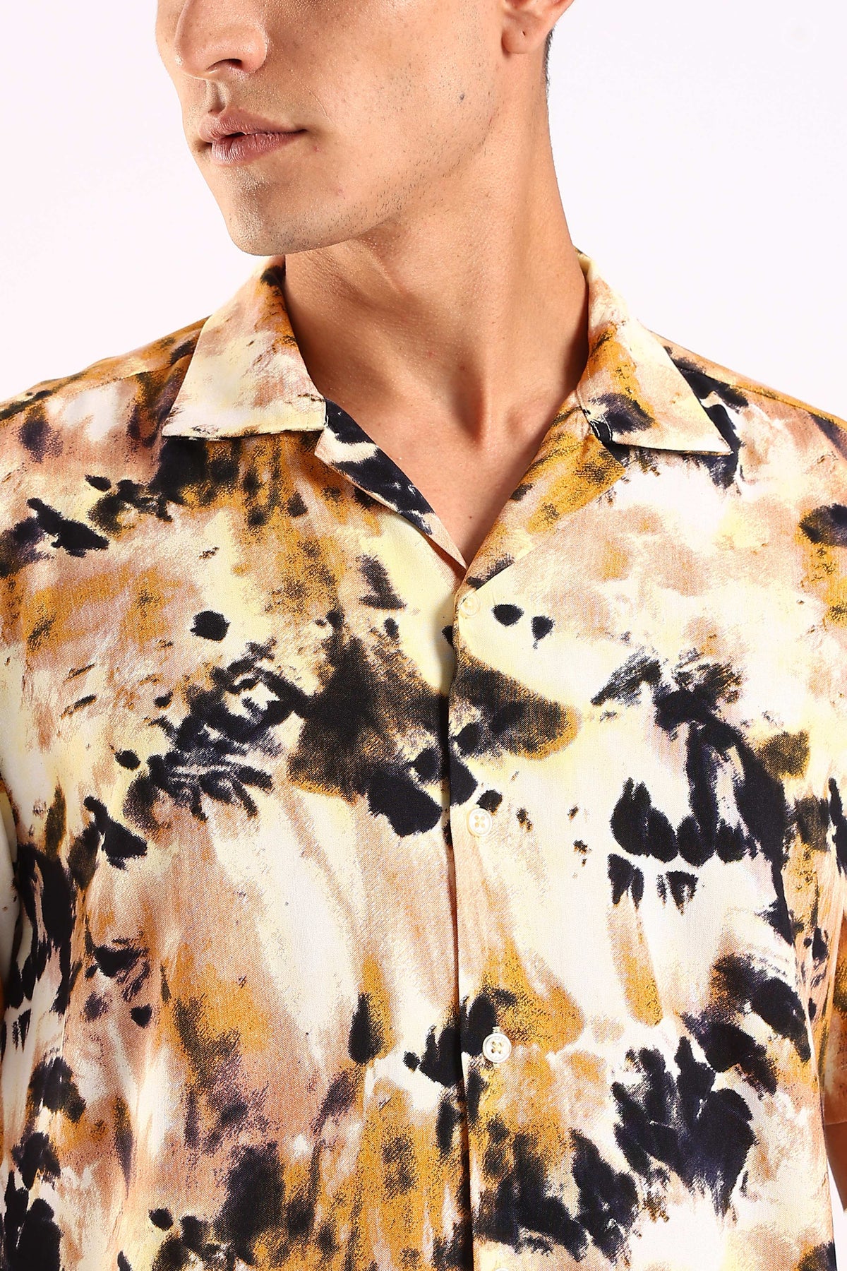 Abstract Tie-Dye Half Sleeve Shirt