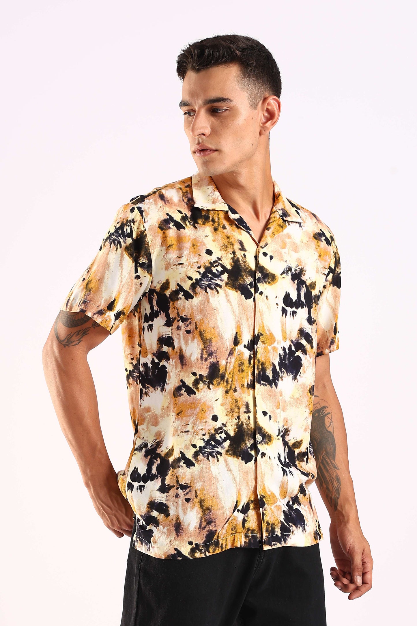 Abstract Tie-Dye Half Sleeve Shirt