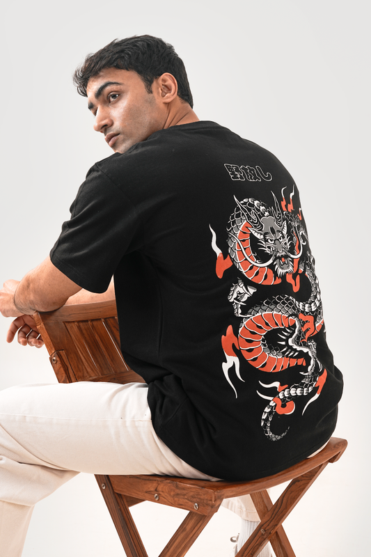 Dragon Black Oversized T-shirt