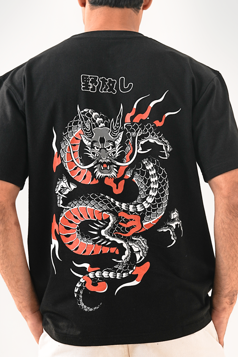 Dragon Black Oversized T-shirt
