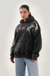 Acid Wash Black Hoodie (Womens)