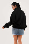 Essential Black Zipper Sweatshirt