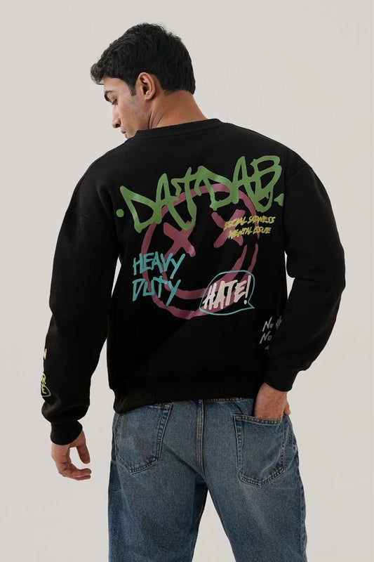 Vibrant Vibes Black Sweatshirt